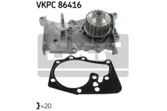 VKPC86416_помпа Clio для RENAULT LAGUNA II (BG0/1_) 1.6 16V (BG0A, BG0L) 2001-, код двигателя K4M710,K4M714, V см3 1598, КВт79, Л.с.107, бензин, Skf VKPC86416