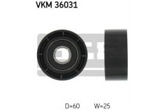 Ролик натяжителя ремня агрегатов для RENAULT LAGUNA II (BG0/1_) 1.6 16V (BG1G, BG1H) 2005-, код двигателя K4M716, V см3 1598, кВт 82, л.с. 112, бензин, Skf VKM36031